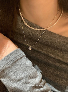 【新品限时2件88折】奶奶的法式~精致925纯银复古项链好搭极简