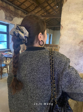 暖灰色系~气质大肠发圈女扎头发