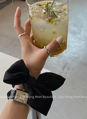 有调性的小耳朵~丝绸发圈头饰