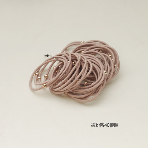 耐用小金珠40根头绳~高弹力发圈发饰扎头发橡皮筋韩国简约女发绳 - 图2