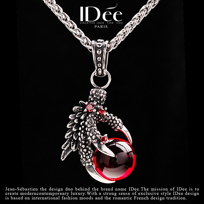 法国idee龙爪男潮人个性朋克挂坠 idee项链