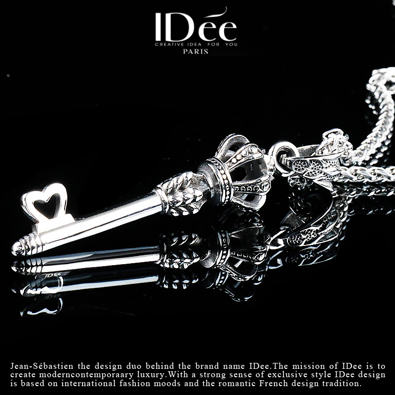 法国idee钥匙男欧美时尚潮男吊坠 idee项链