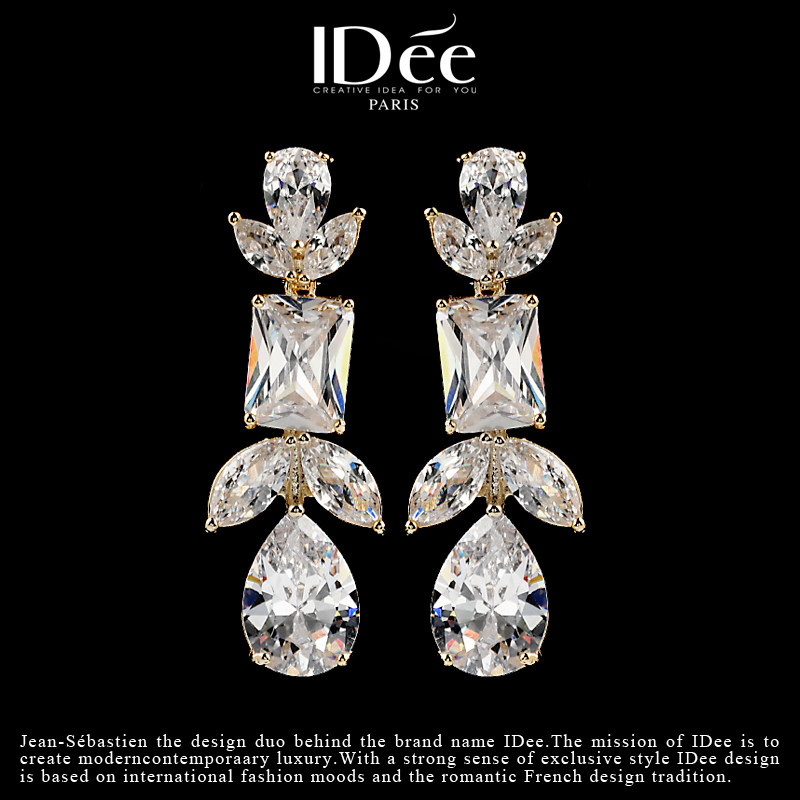 法国idee满钻水晶轻奢小众设计项链 idee组合套装