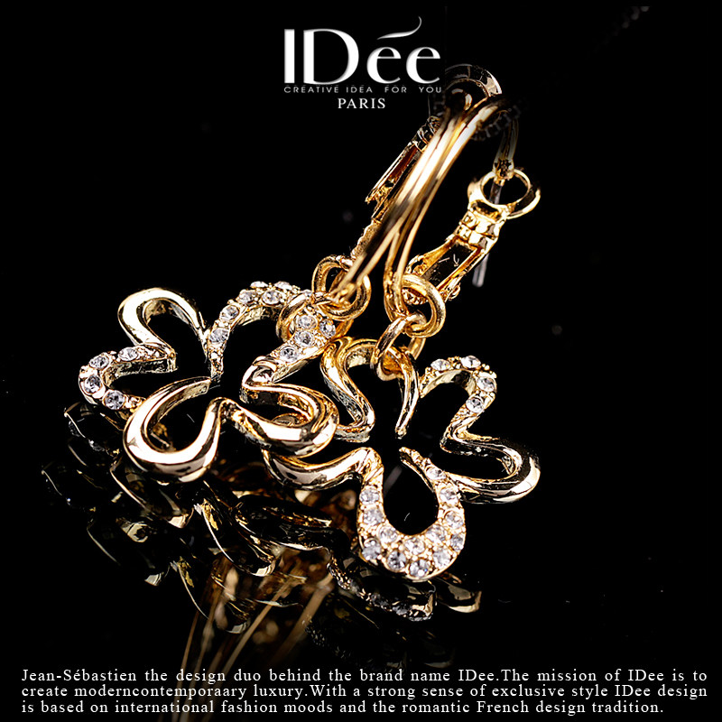 法国idee花朵女简约欧长款美耳坠 idee耳环