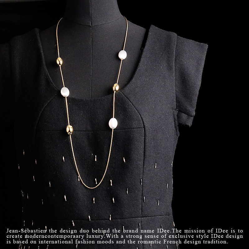 法国idee梦境毛衣女长款个性毛衣链 idee项链