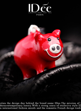 法国IDEE银小猪项链女孩925