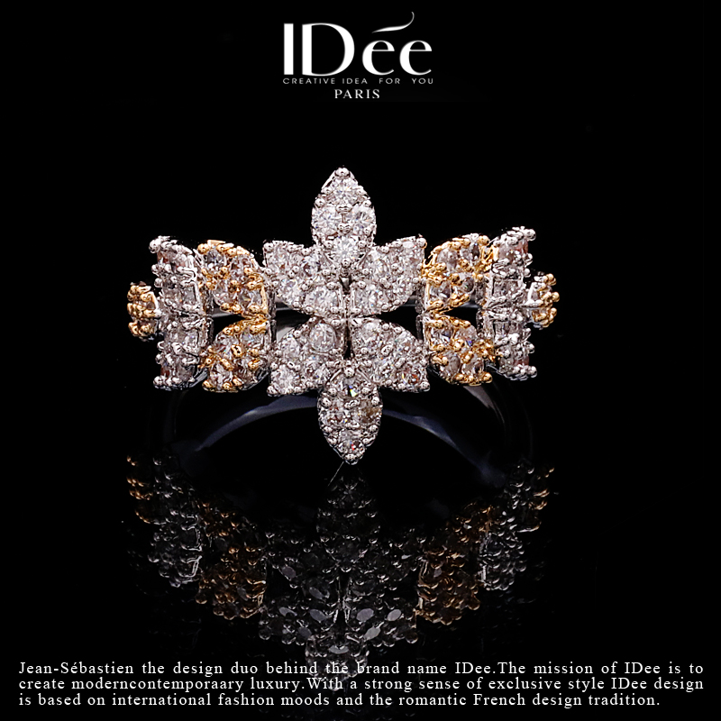 法国idee繁花闪钻套装饰品女项链 idee项链