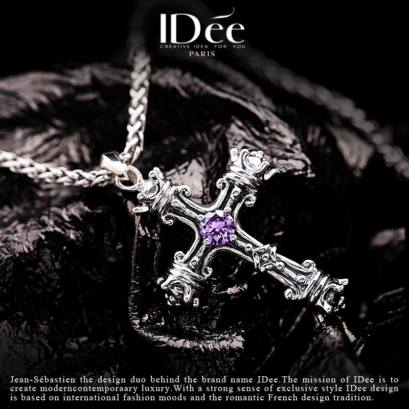 法国idee耶稣十字架男潮男个性项链 idee项链