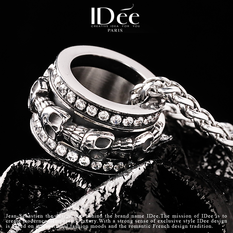 法国idee男女同款骷髅圈高级吊坠 idee项坠/吊坠