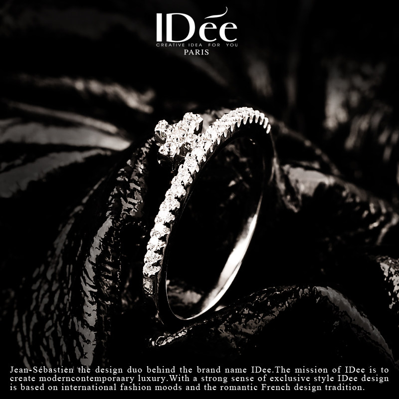 法国idee银饰品十字架女个性指环 idee戒指/指环