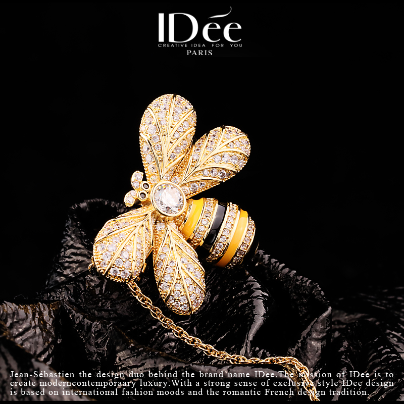 法国idee蜜蜂女时尚潮牌个性潮胸针 idee胸针