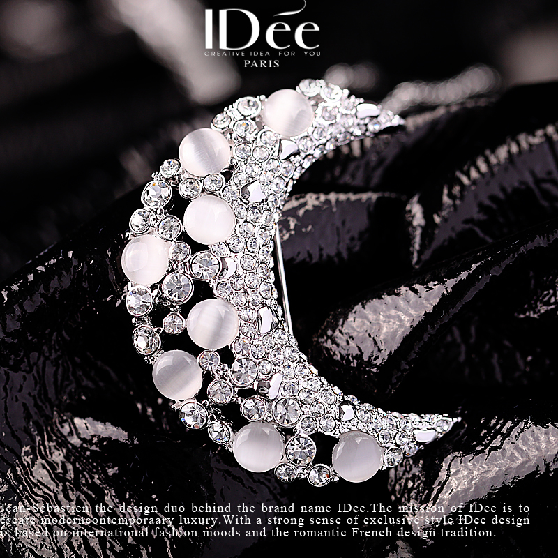 法国idee月亮女时尚个性欧美胸针 idee胸针