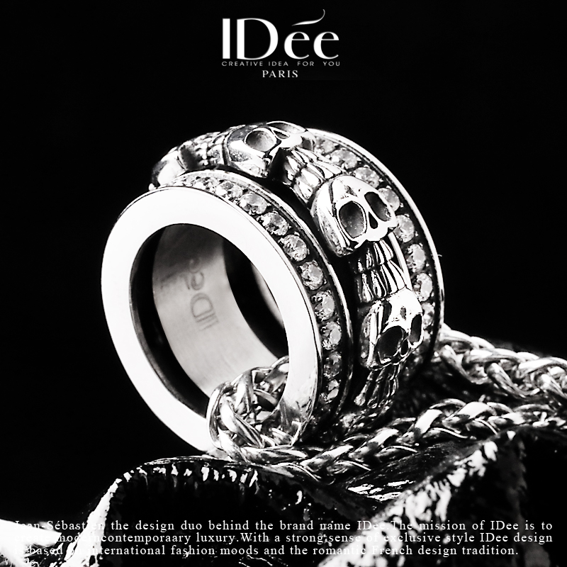 法国idee男女同款骷髅圈高级吊坠 idee项坠/吊坠