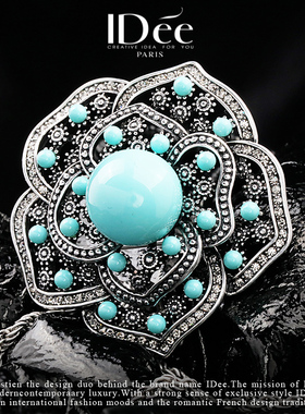 法国idee秋冬吊坠毛衣链