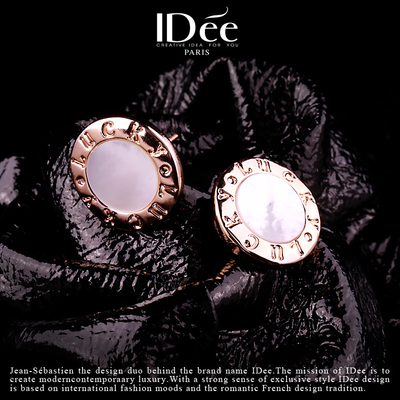 法国idee幸运女潮牌气质高级感母贝 idee耳钉