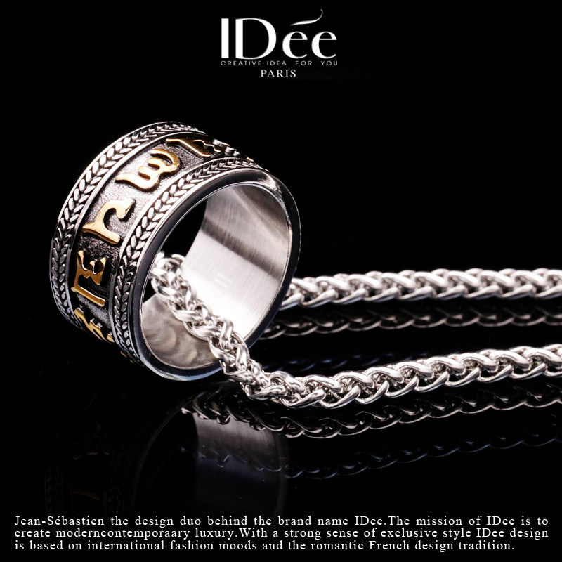 法国idee六字箴言男潮男个性吊坠 idee项坠/吊坠