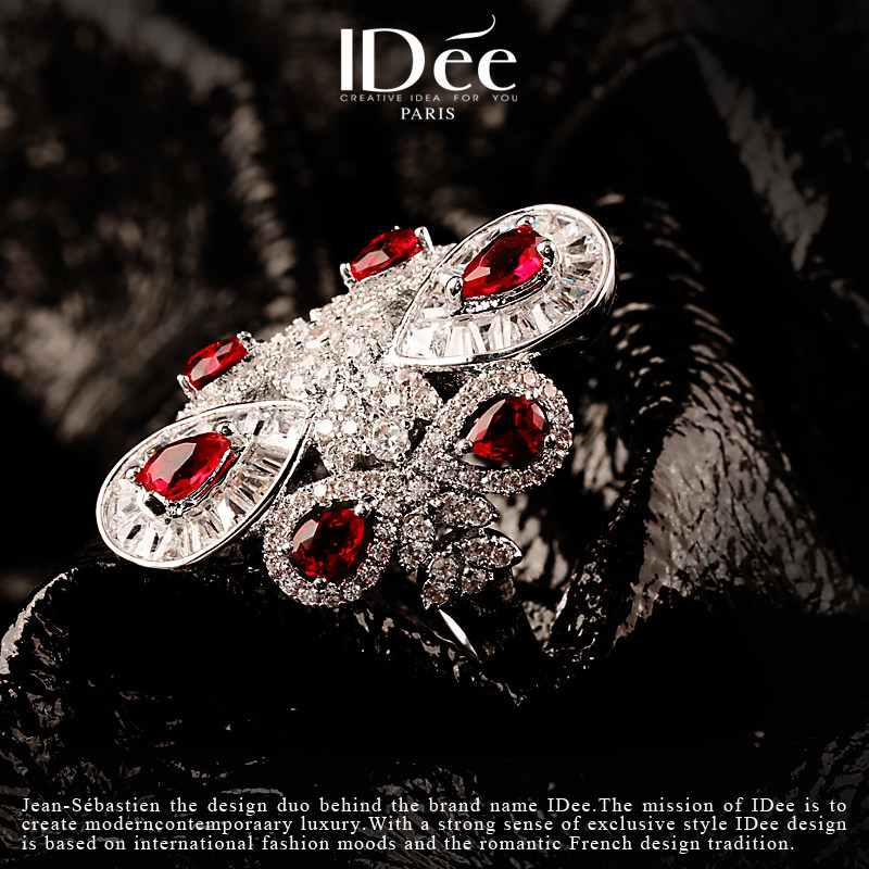 法国idee盛世红宝石女高级宴会指环 idee戒指/指环