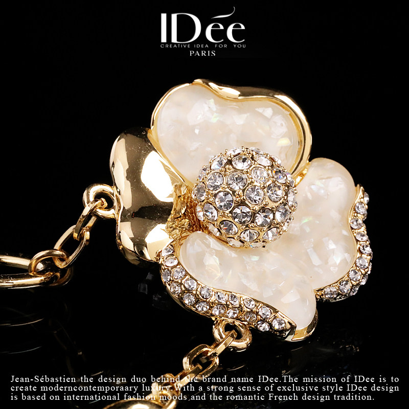 法国idee花朵毛衣女长款吊坠毛衣链 idee项坠/吊坠