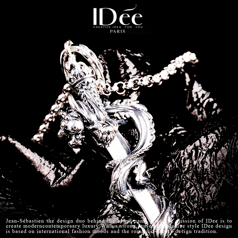 法国idee十字架银项链男潮牌挂坠 idee项坠/吊坠