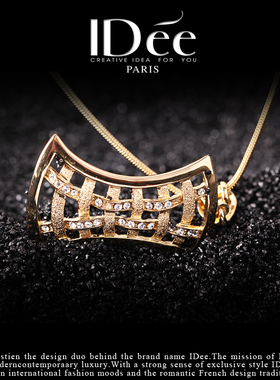 轻奢小众艺术项链吊坠饰品