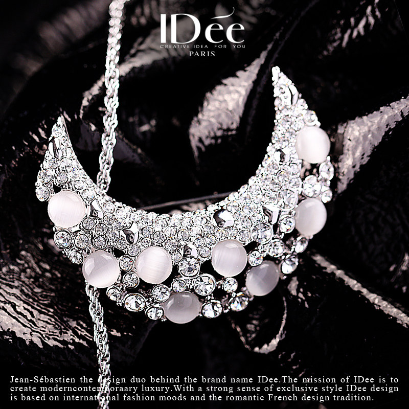 法国idee宝石女潮长款毛衣感毛衣链 idee项链