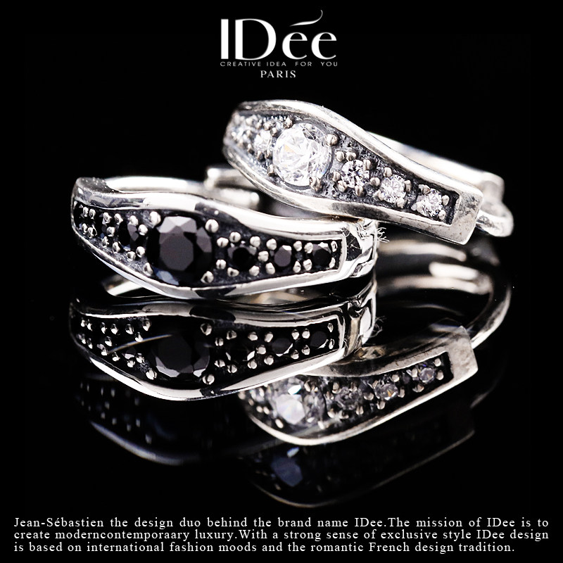 法国idee潮牌泰银耳圈男女潮银耳钉 idee耳钉