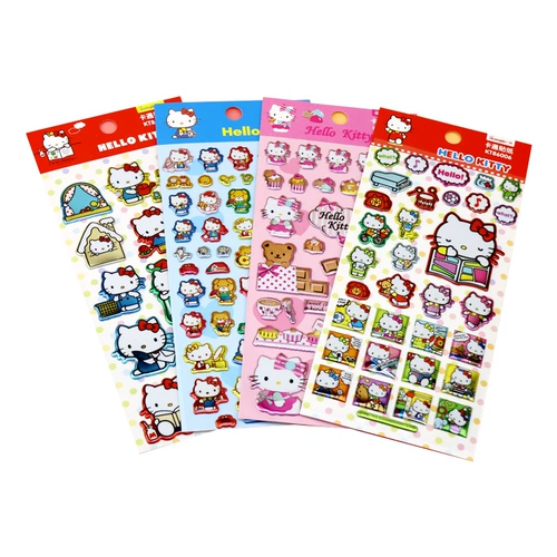 Hello kitty, детские трехмерные мультяшные наклейки, наклейка, 3D