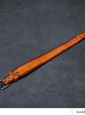 xmyb复古头层牛皮擦色宽幅手腕带