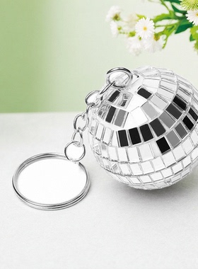 镜面镭射球迪斯科精美小巧反光钥匙扣挂件吊坠厂家