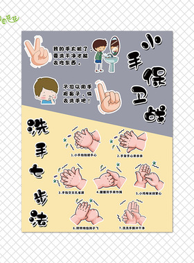 幼儿园能干小手主题墙环创贴画