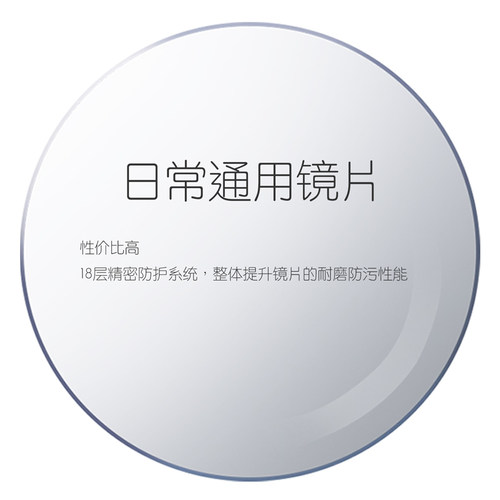 明月镜片官方正品国产非球面防蓝光配近视眼镜片树脂镜片变色PMC - 图0