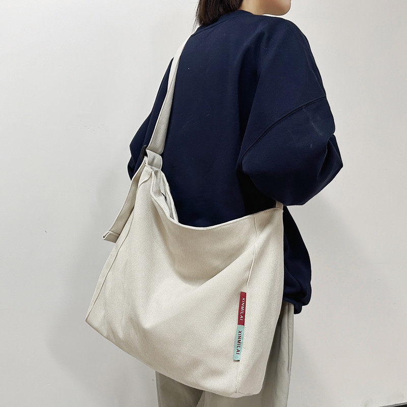 轻便休闲日系帆布斜挎包女韩国大容量托特包上课包通勤上班单肩包,淘宝优惠券,粉丝福利购,淘宝优惠卷