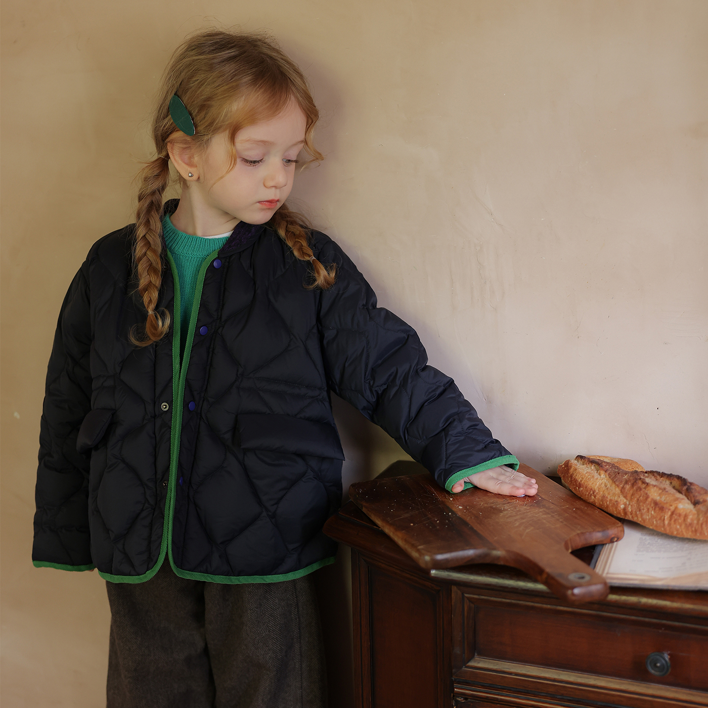 幼儿园宝宝冬季杜邦三防90白鸭绒羽绒服允儿妈女童洋气羽绒外套潮 - 图0