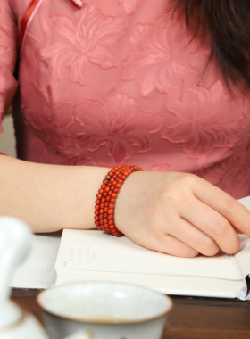 毕业级凉山包浆料南红手串