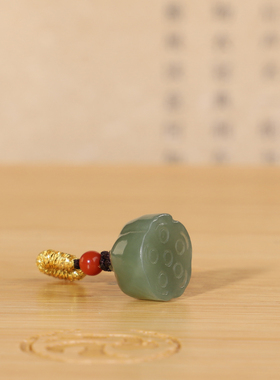 和田玉莲蓬小滴溜小吊坠手串饰
