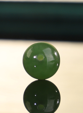 俄料碧玉圆珠单珠精品阳绿色散珠