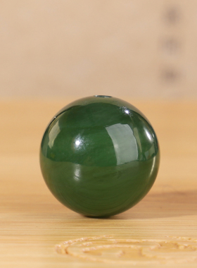 俄料碧玉圆珠散珠单颗珠子菠菜绿