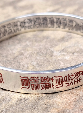 千足银手镯原创手工原创