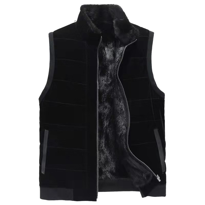 斯美斯 水貂马甲皮草背心男整貂皮冬季保暖海宁貂毛马夹皮毛一体,淘宝优惠券,粉丝福利购,淘宝优惠卷