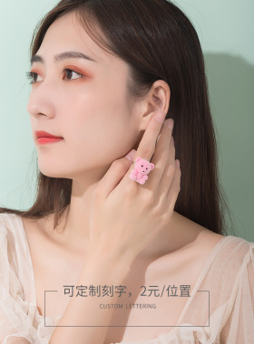 小众设计感纯银日韩风开口戒指