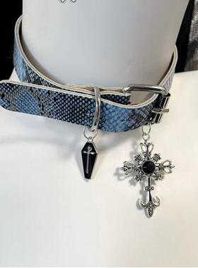 十字架项圈/y2k辣妹千禧复古ins朋克亚文化choker