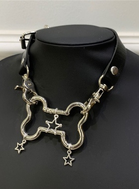自制亚文化骨头星星项圈颈饰小众百搭暗黑项链y2k辣妹