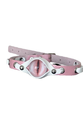 暗黑多色恶魔瞳孔之眼亚文化朋克摇滚柳钉可调节choker皮革项圈