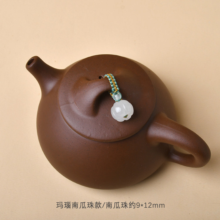 个性古风石瓢壶盖绳紫砂壶陶瓷茶壶盖配饰挂件小提溜玉石中式高档,淘宝优惠券,粉丝福利购,淘宝优惠卷