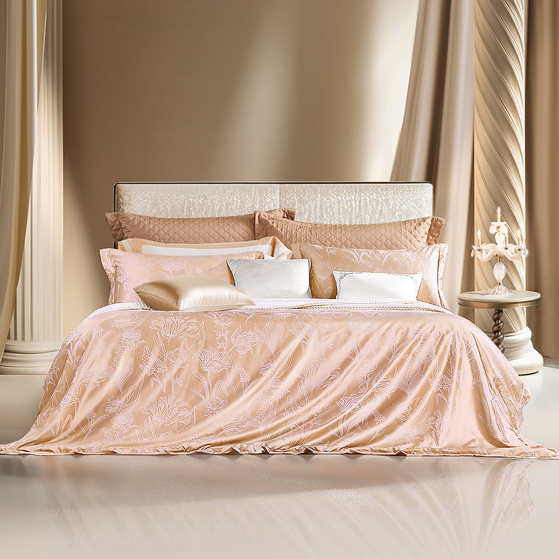 富安娜家纺提花四件套轻奢全棉纯棉床单被套高级感裸睡床上用品,淘宝优惠券,粉丝福利购,淘宝优惠卷