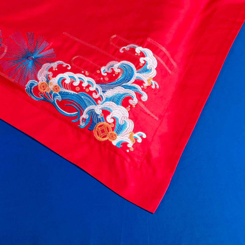 富安娜结婚四件套床上高档婚房60支婚庆大红婚庆纯棉喜被六件套,淘宝优惠券,粉丝福利购,淘宝优惠卷