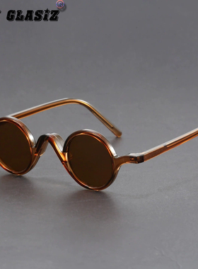 复古原宿风小圆近视遮阳墨镜