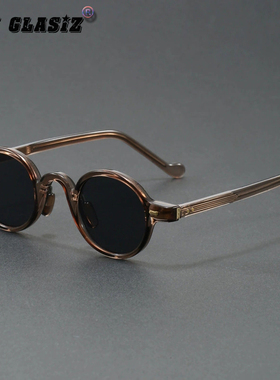 日系蒸汽朋克圆形小框遮阳墨镜