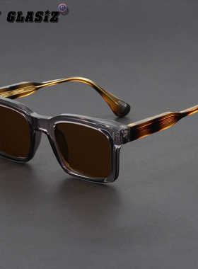 复古方框丙酸插芯防晒太阳镜
