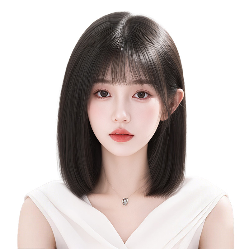 短发假发全头套女自然中长款锁骨发仿真时尚波波头日常整顶假发套,淘宝优惠券,粉丝福利购,淘宝优惠卷